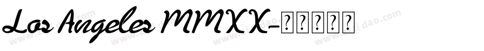 Los Angeles MMXX字体转换